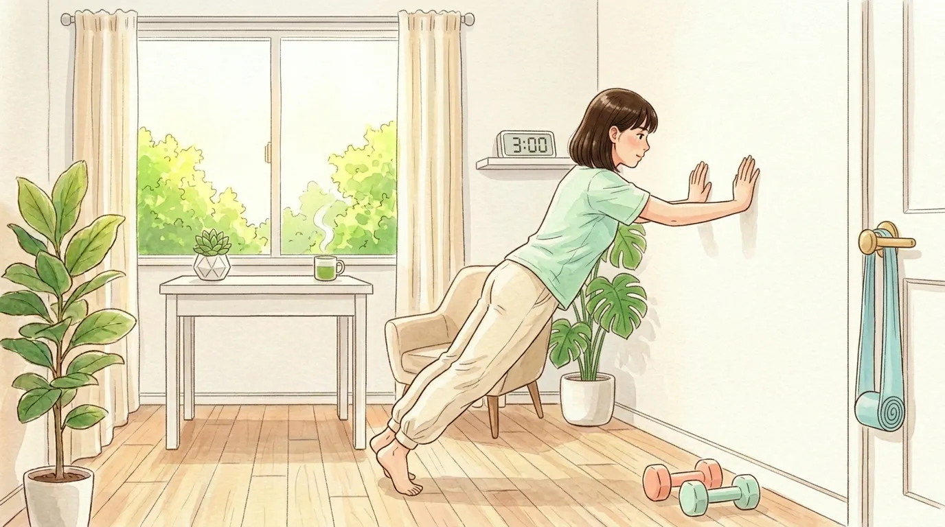 在宅勤務の筋力低下を防ぐ3分筋トレ