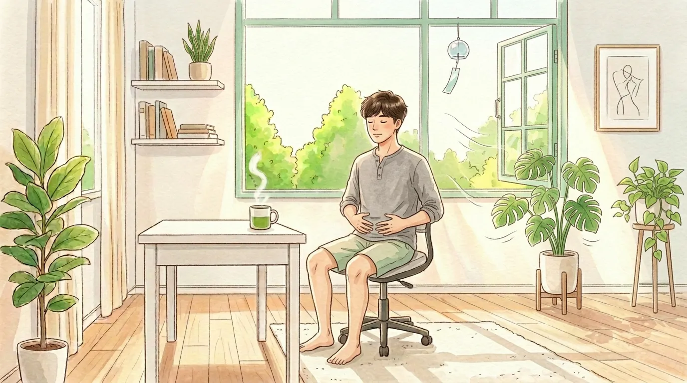 在宅勤務の呼吸が浅い問題と深呼吸エクササイズ