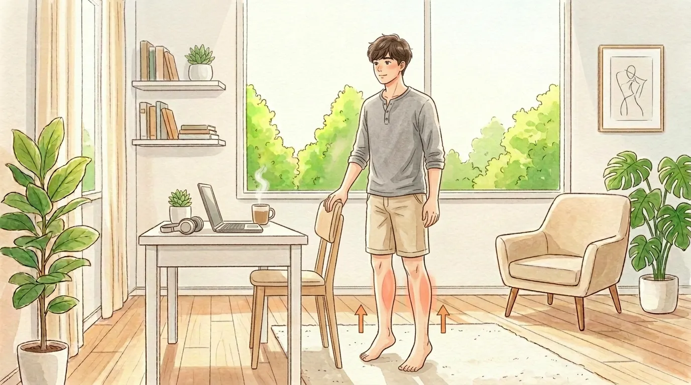 ふくらはぎポンプ運動1分のイラスト