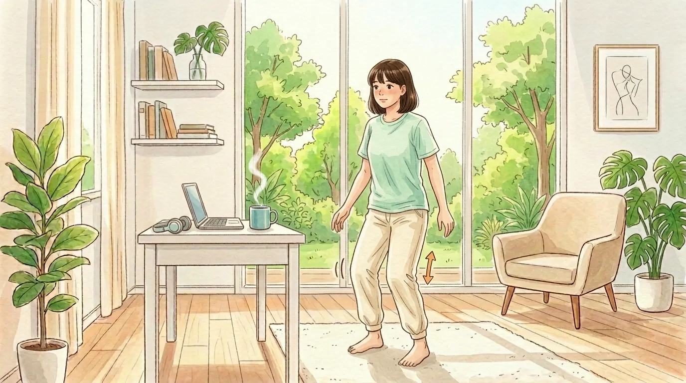 全身ゆらして巡りケアのイラスト