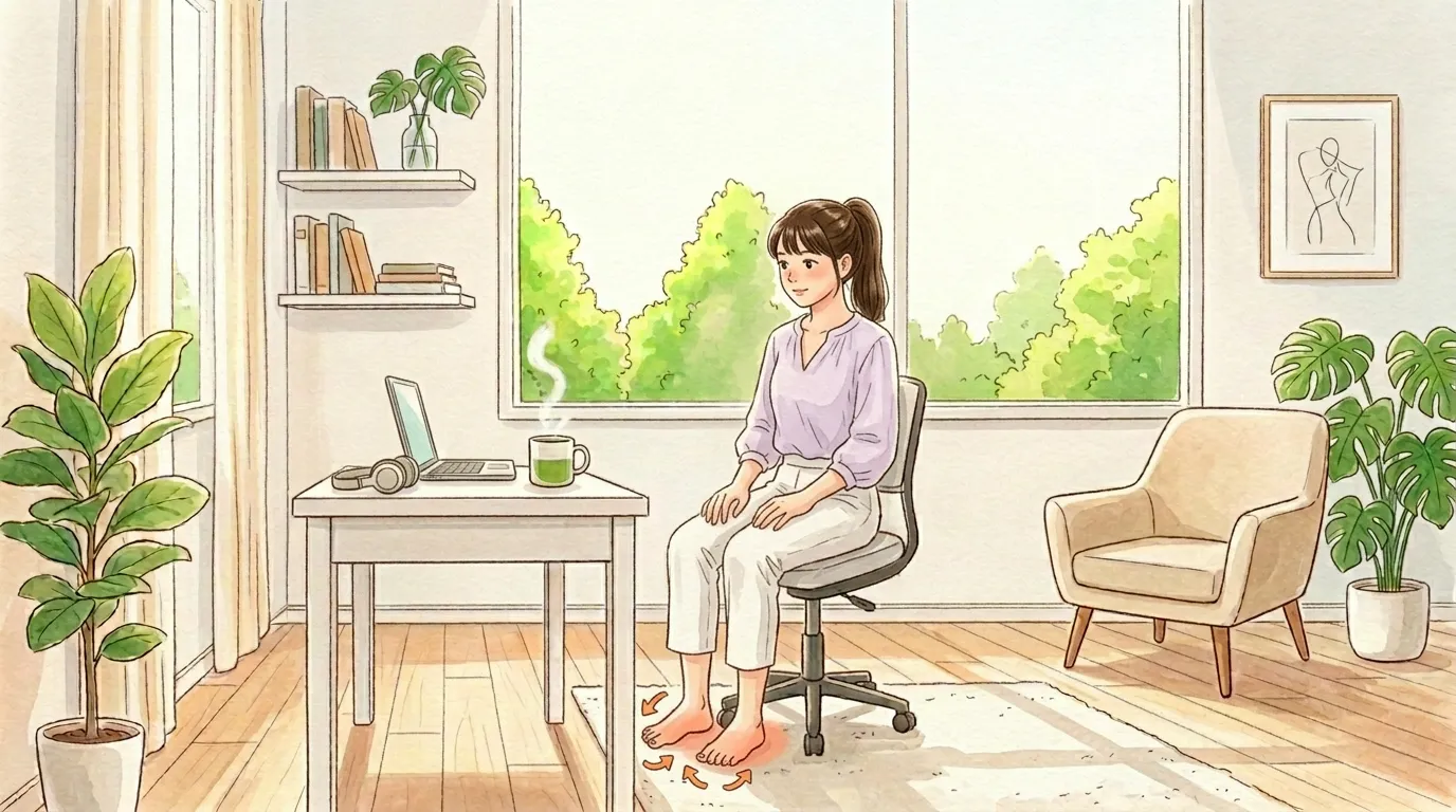 足指グーパー。それだけでいいのイラスト