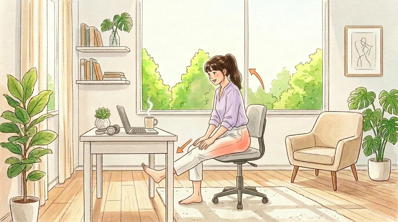 ハムストリングスのばしのイラスト