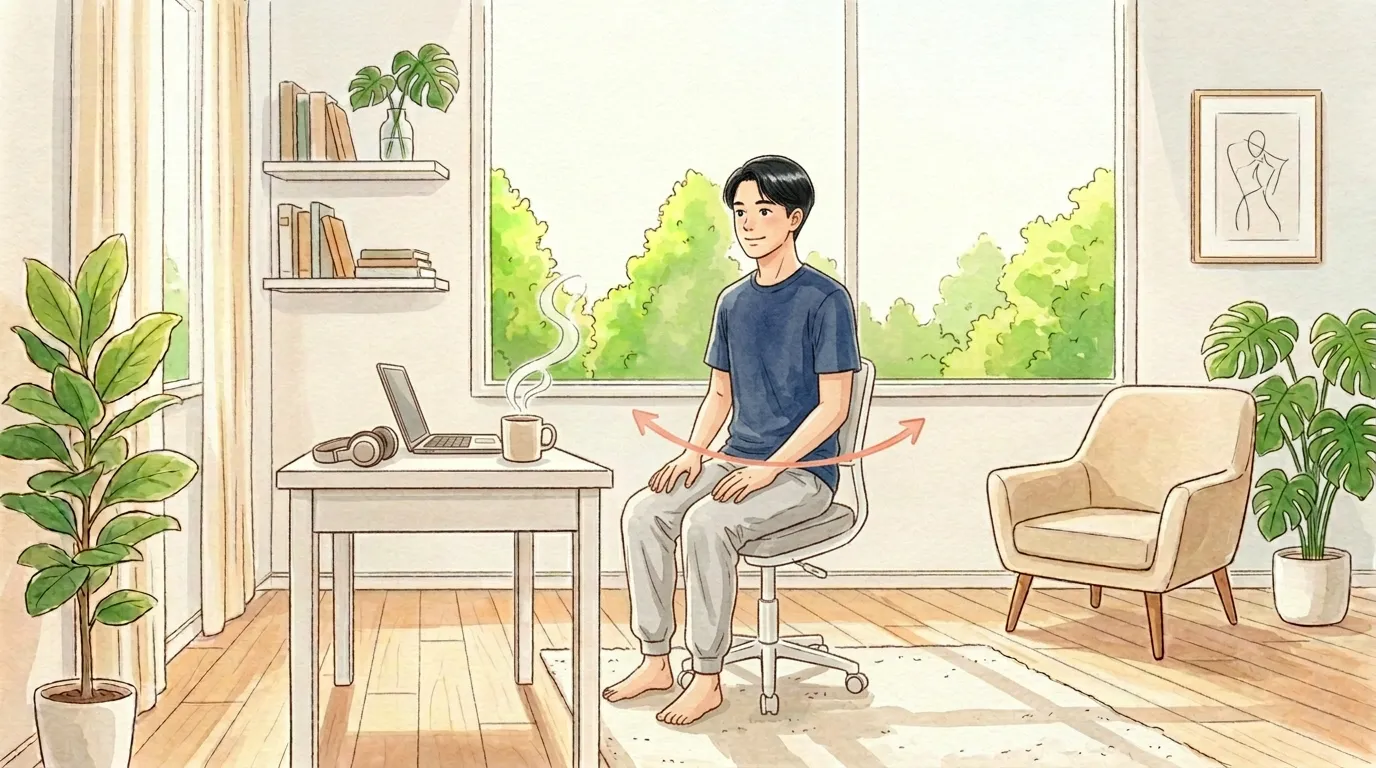 腰がだるいときの骨盤ゆらし