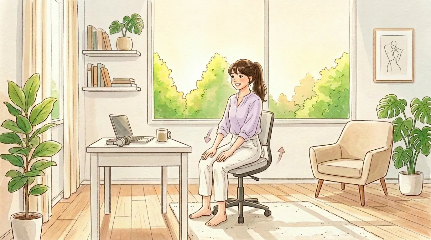 腰まわり総合ケア3分のイラスト