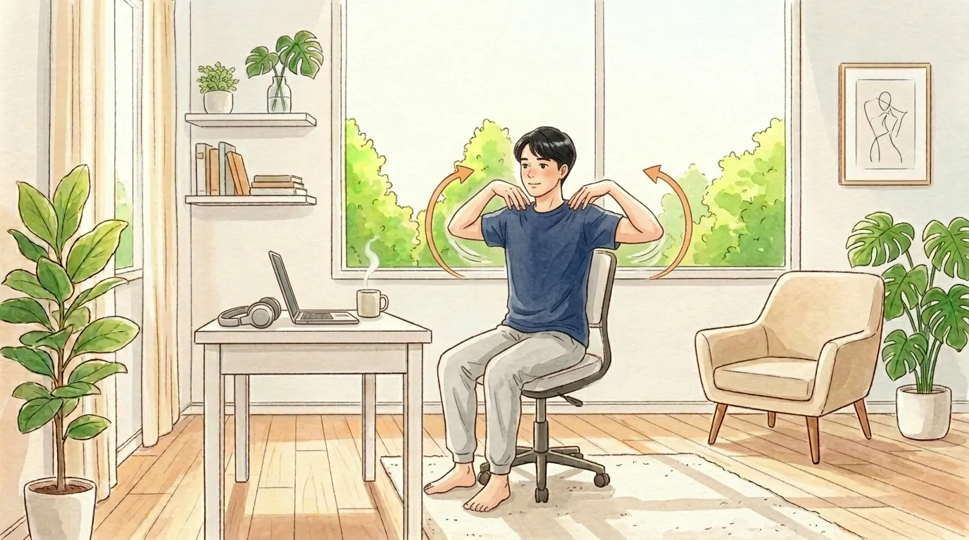 ガチガチ背中にこれ一発のイラスト