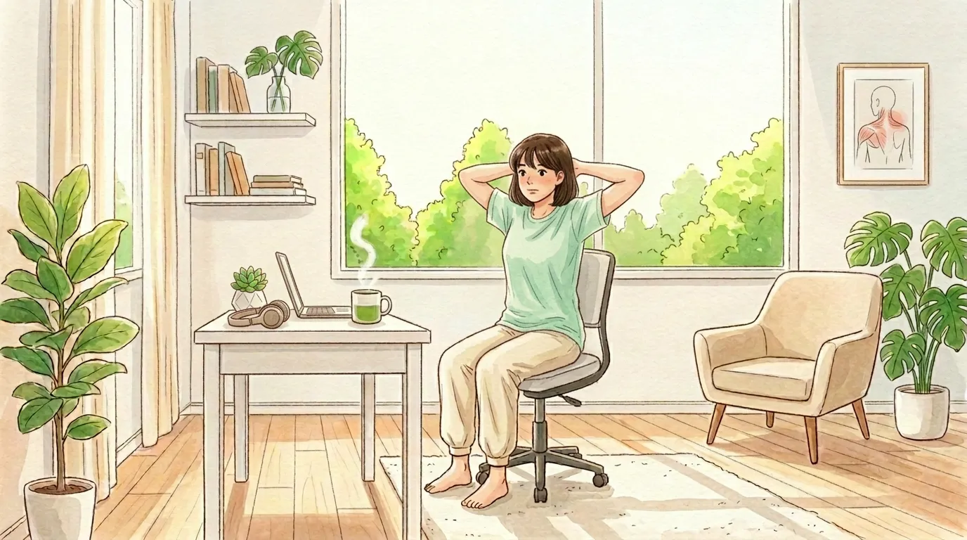 肩こり、まるごと面倒みますのイラスト