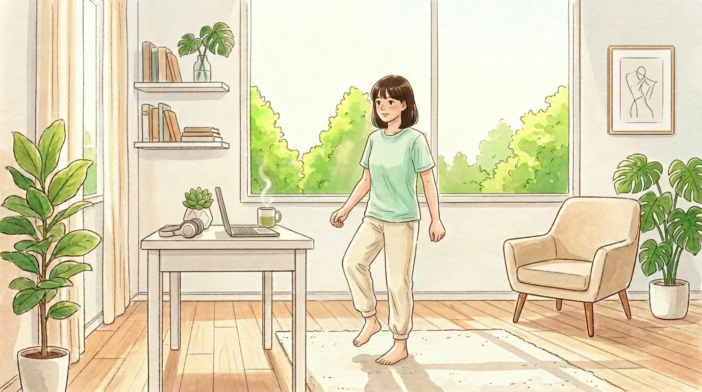 集中リセット・気分転換ステップのイラスト