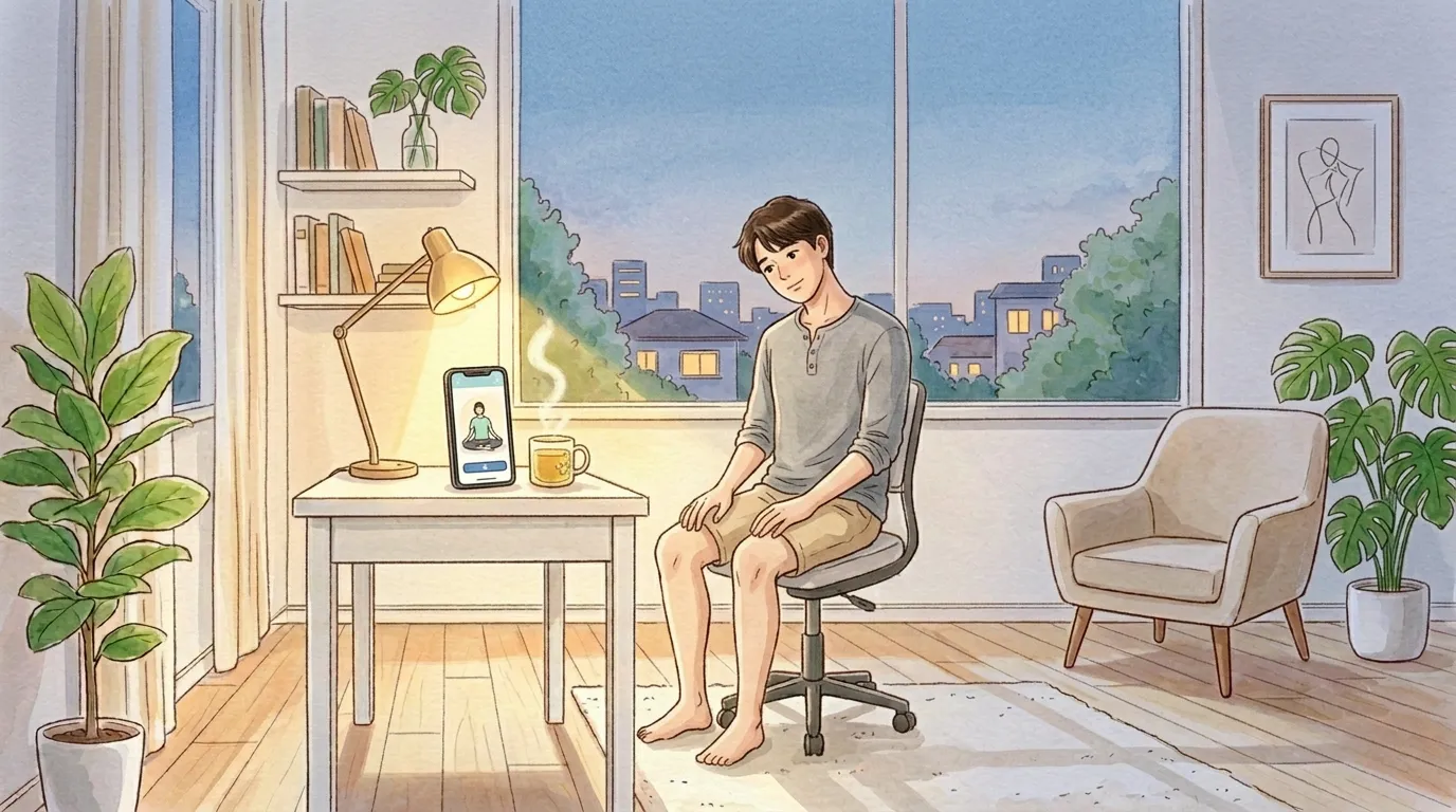 デスクワーク疲れリセット夜