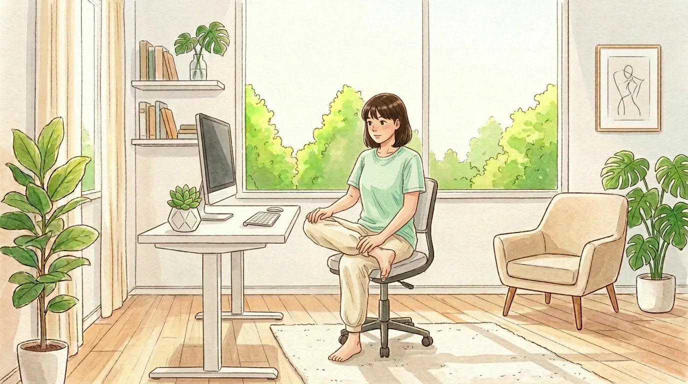 デスクワーク腰まわりストレッチ