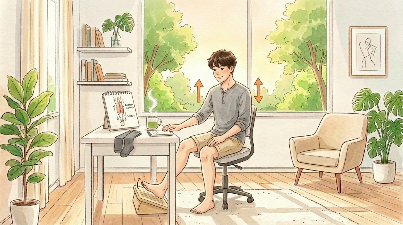 なぜデスクワークで足がむくむのか?ふくらはぎの仕組みと在宅でできるケア