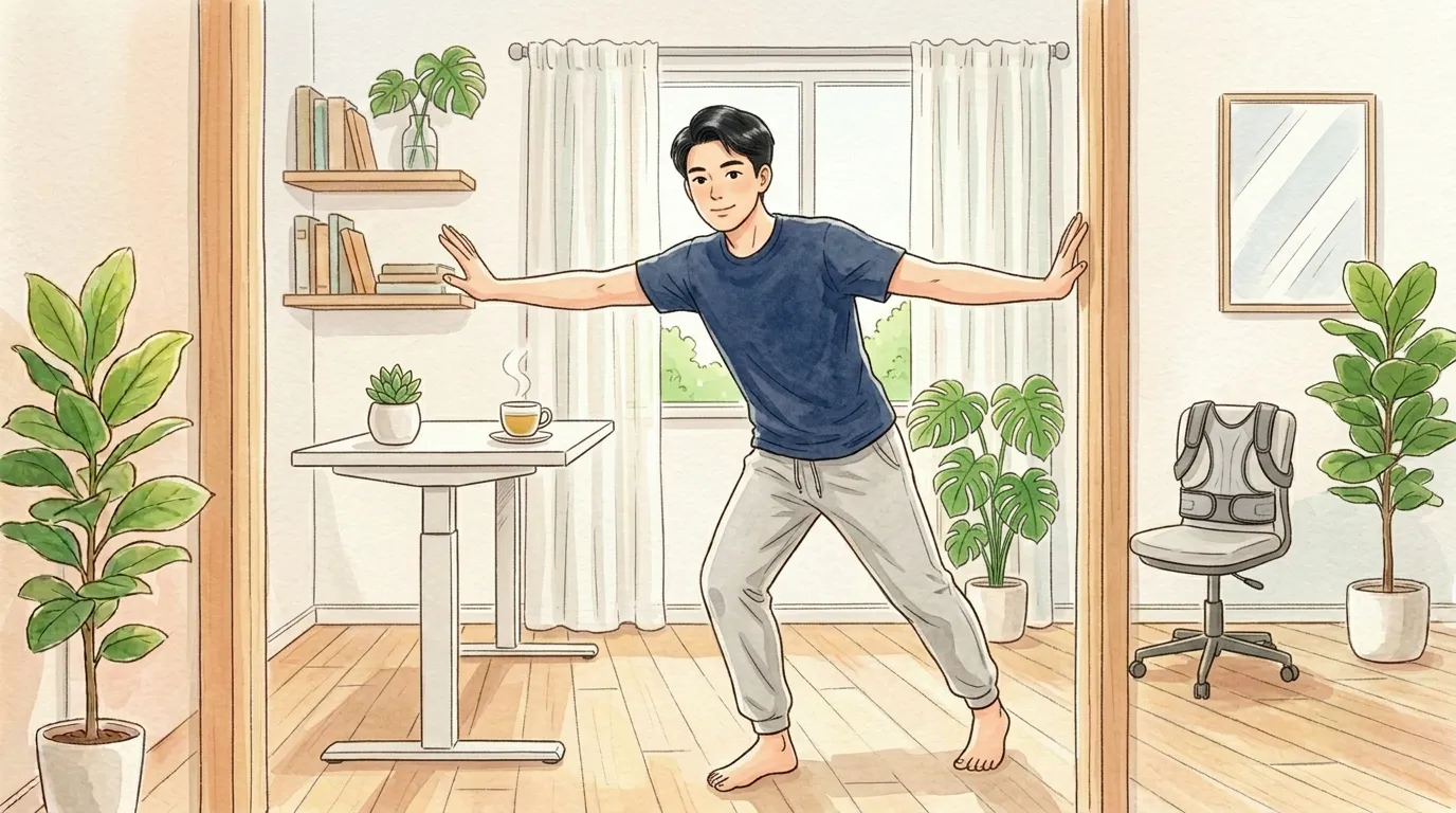 猫背リセット在宅ストレッチ