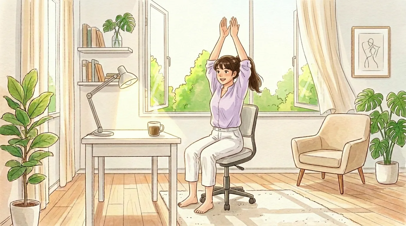 デスクワーク中の眠気を体で吹き飛ばす方法