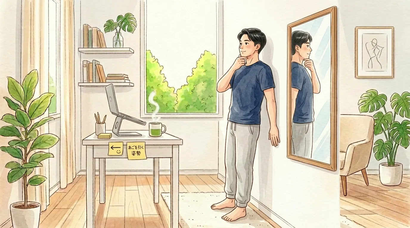 首が前に出がちなときのケア