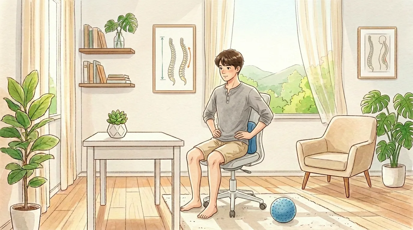 在宅勤務で反り腰になる原因と座りながらケア