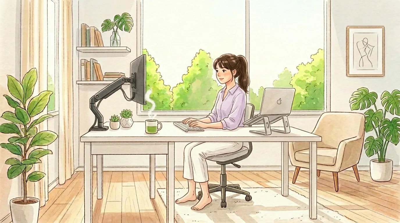 モニターアームとノートPCスタンド